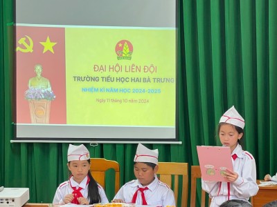 Liên đội Trường Tiểu học Hai Bà Trưng tổ chức Đại hội Liên đội nhiệm kỳ năm học 2024 - 2025